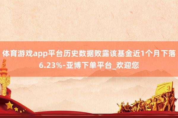 体育游戏app平台历史数据败露该基金近1个月下落6.23%-亚博下单平台_欢迎您